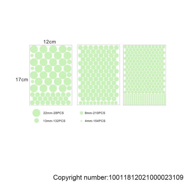 Autocollants muraux lumineux à points, pentagramme, lueur dans la nuit, pour chambre d'enfant
