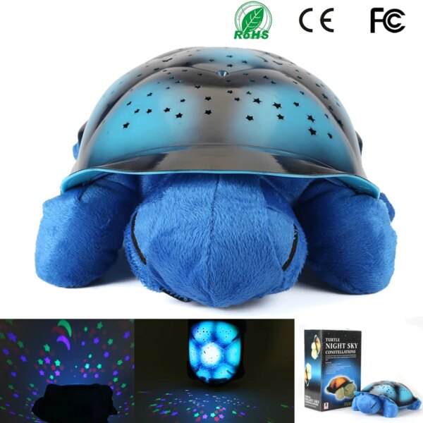 Tortue veilleuse en matériau inoffensif pur, budgétaire d'étoiles, veilleuse