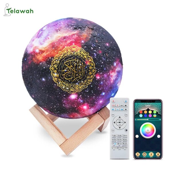 23601-013477.jpg boule coranique Haut-parleur budgétaire sans fil avec télécommande, lampe tactile, veilleuse Coran