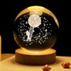 Globe du système solaire Galaxy K9, boule de cristal gravée au Laser 3D