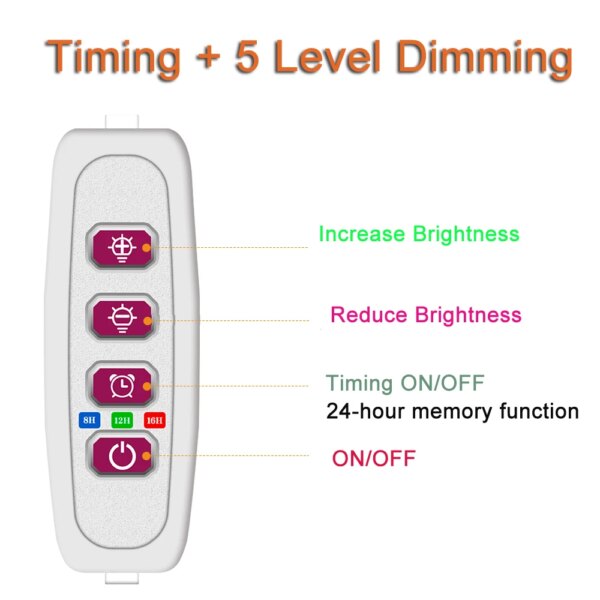 veilleuse LED de croissance à 4 têtes