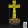 Lampe 3d LED USB pour chambre à coucher, thème de la saint Bible, jésus, croix chrétienne