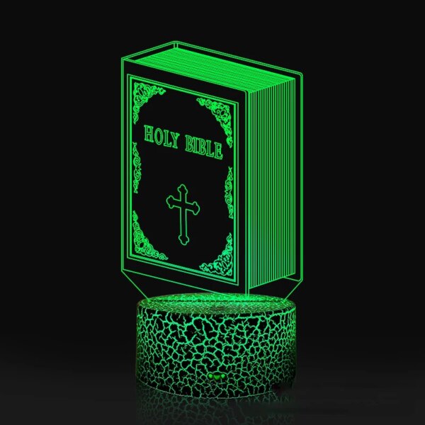2665-b55c18.jpg Lampe 3d LED USB pour chambre à coucher, thème de la saint Bible, jésus, croix chrétienne
