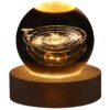 veilleuse galaxie Lumières en cristal d'astronomie, astronaute boule créative