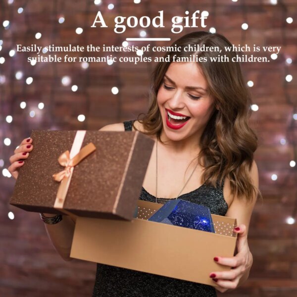 Veilleuse projecteur produisant l'image d'un ciel étoilé, rotatif à 360 °