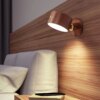 Applique murale LED rotative à 360 ° en bois avec port USB