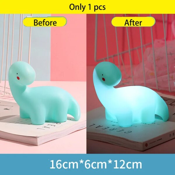 3354-b68457.jpg Lampe ours Led en forme de dessin animé, dinosaure