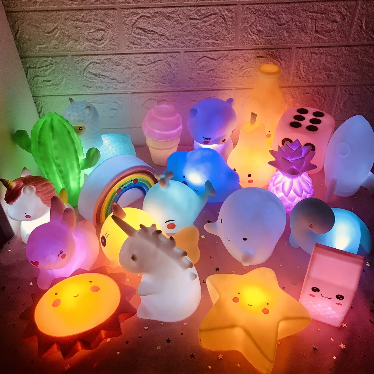Lampe lune, d'ourson, de dessin animé, luminaire décoratif d'intérieur