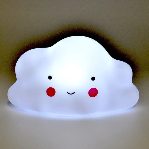 Lampe LED en forme de nuage et de lune, luminaire décoratif en plastique