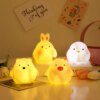 3547-2458d0.jpg Veilleuse Animal mignon LED en Silicone, cœur, canard, lapin, cochon