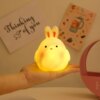 3547-86ac04.jpg Veilleuse Animal mignon LED en Silicone, cœur, canard, lapin, cochon