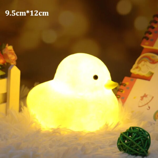 3547-ef690e.jpg Veilleuse Animal mignon LED en Silicone, cœur, canard, lapin, cochon