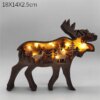 Applique murale LED en bois avec animaux, luminaire décoratif d'intérieur
