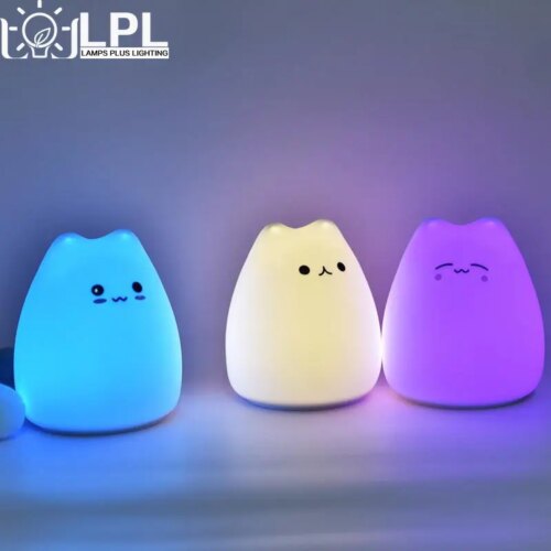 Veilleuses LED en Silicone avec capteur tactile, lumière changeante de couleur