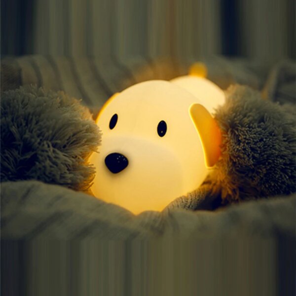 3683-07be11.jpg Veilleuse chien LED en Silicone avec capteur tactile, 2 couleurs
