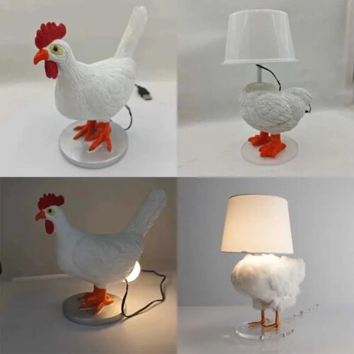 3779-292176.jpg Lampe LED œuf de poule, ornements de bureau, coq, veilleuse pour chambre à coucher, salon, fête nordique, accessoires de décoration pour la maison