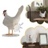 Lampe LED œuf de poule, ornements de bureau, coq, veilleuse pour chambre à coucher, salon, fête nordique, accessoires de décoration pour la maison