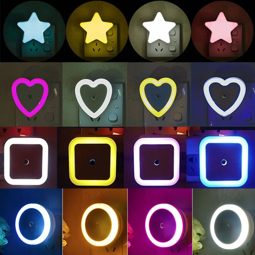 Mini lampe veilleuse adulte — veilleuse Mini lampe murale à capteur automatique, 110/220V, ue/US | belleveilleuse.fr