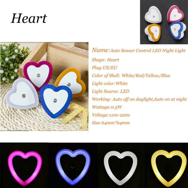 veilleuse Mini lampe murale à capteur automatique, 110/220V, ue/US