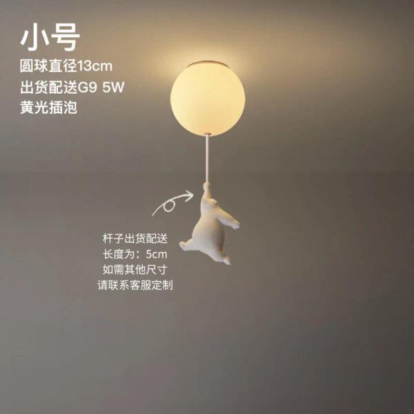 Plafonnier LED au design ourson de dessin animé, design moderne, luminaire décoratif d'intérieur