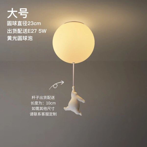 Plafonnier LED au design ourson de dessin animé, design moderne, luminaire décoratif d'intérieur