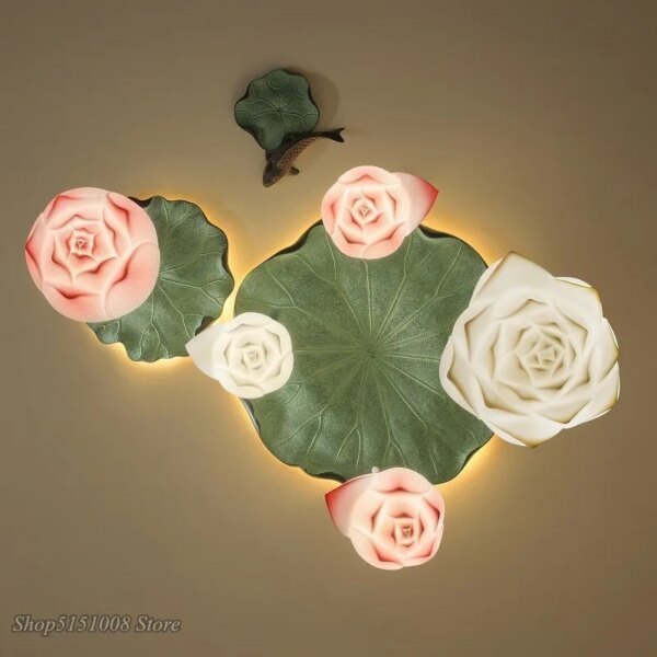 4061-11d715.jpg Lampe Led suspendue en forme de Lotus au Style chinois