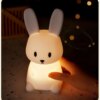 Veilleuse lapin Rechargeable avec Capteur Tactile, Accessoire Mignon Mixte