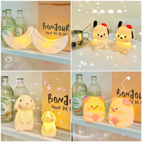 Mini lampe led tactile en forme d'animal pour bébé