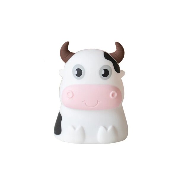 Veilleuse taureau rechargeable en forme de vache avec capteur tactile