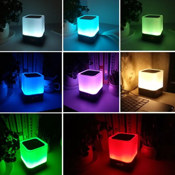 Veilleuse musicale LED Rechargeable colorée intelligente, réveil