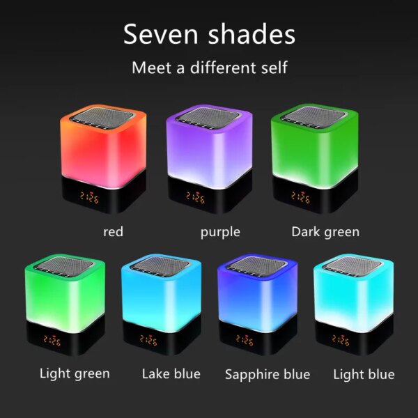 Veilleuse musicale LED Rechargeable colorée intelligente, réveil