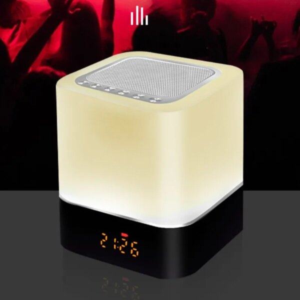 Veilleuse musicale LED Rechargeable colorée intelligente, réveil