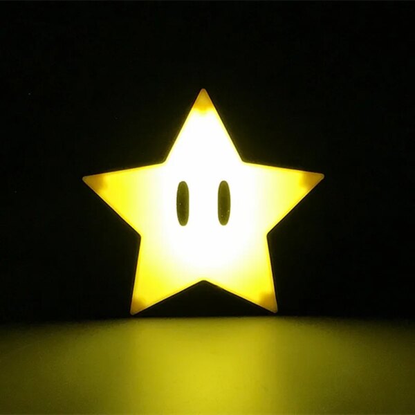 4261-be3766.jpg Lampe retro nostalgique Mario Super Star, Rechargeable par USB