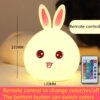 Lampe lapin LED en Silicone colorée avec capteur tactile