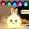 Lampe lapin LED en Silicone colorée avec capteur tactile