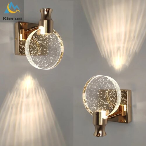 4333-b44066.jpg miroir LED — Applique murale LED Simple en cristal pour chambre à coucher, salon, lampe frontale pour miroir de salle de bain