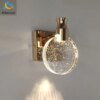 Applique murale LED Simple en cristal pour chambre à coucher, salon, lampe frontale pour miroir de salle de bain