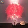4334-0d9274.jpg Lampe de Table LED en cristal avec plumes, design moderne et Simple