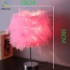 Lampe de Table LED en cristal avec plumes, design moderne et Simple