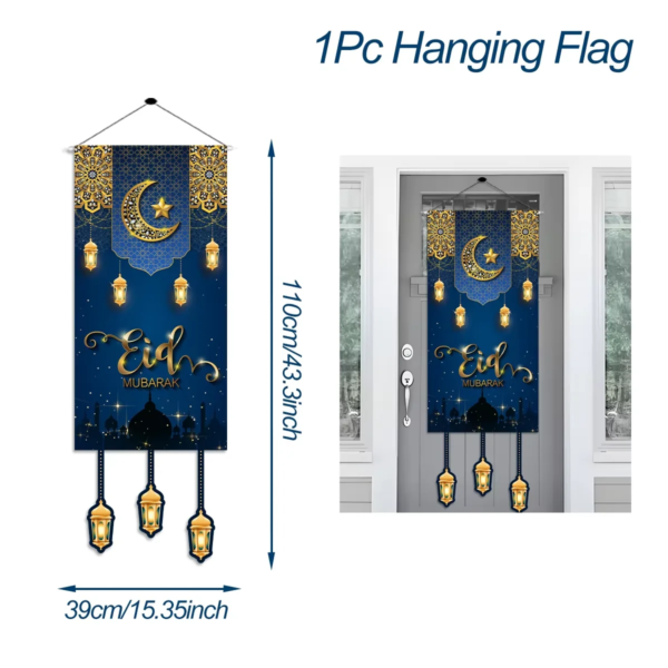 43965-663b19.png Décoration Eid Mubarak, drapeau suspendu, décor Eid Mubarak pour la maison