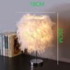 Lampe de Table LED en cristal avec plumes, design moderne et Simple