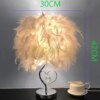 Lampe de Table LED en cristal avec plumes, design moderne et Simple