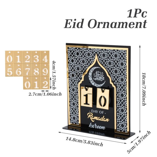 Ramadan Compte à rebours Calendrier Eid Mubarak Ornement Ramadan