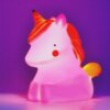 Veilleuse licorne  LED à piles, Mini lampe d'alimentation pour chambre à coucher