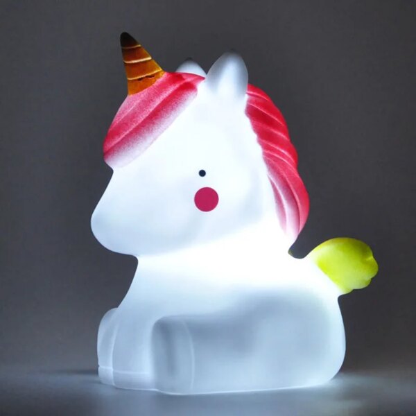 4495-a38279.jpg Veilleuse licorne LED à piles, Mini lampe d'alimentation pour chambre à coucher