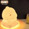 Lampe led en Silicone avec capteur tactile, Rechargeable par USB, colorée, intensité variable