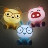 Lampe Lapin ou d'Ours LED en forme , Design de Dessin Animé