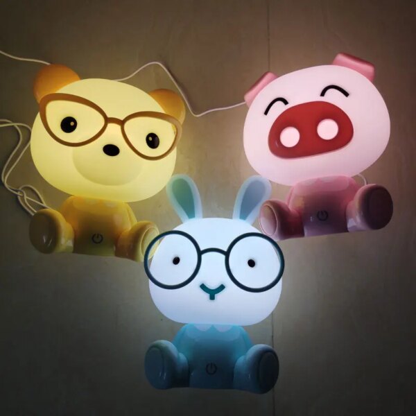 Lampe Lapin ou d'Ours LED en forme , Design de Dessin Animé