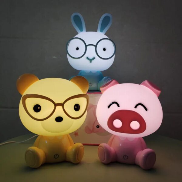Lampe Lapin ou d'Ours LED en forme , Design de Dessin Animé