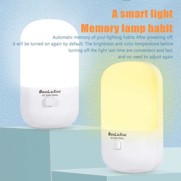 veilleuse prise lampe LED avec interrupteur EU/US, économie d'énergie